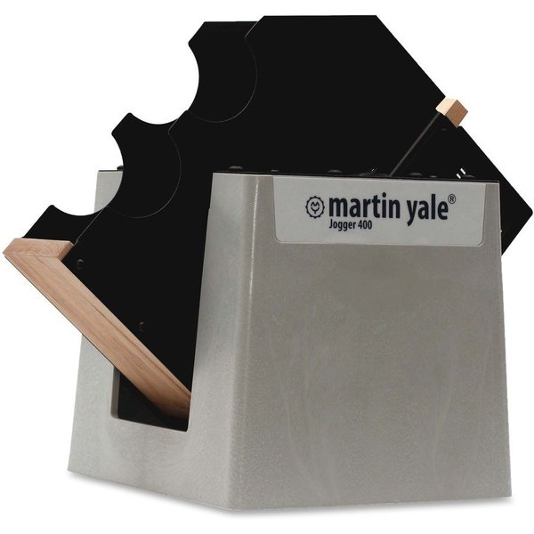 Martin Yale Tabletop Paper Jogger, 15-1/4"x11-1/2"x15-1/4", Gray PRE400
